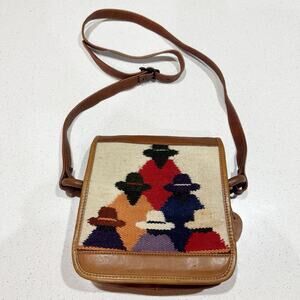 American Angel Women Crossbody‎ Purse Leather Kilim Western